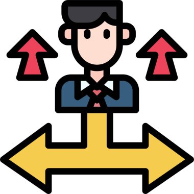 İş adamı kavramının minimalist vektör simgesi