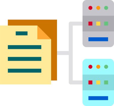 Bilgisayar veri depolamasının vektör illüstrasyon simgesi