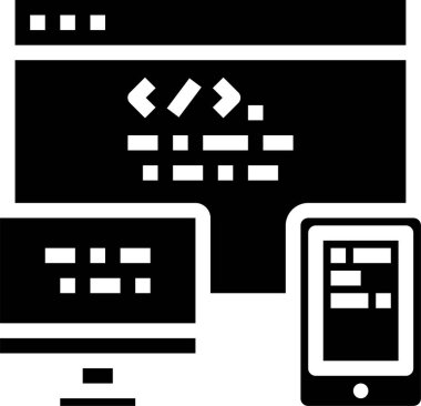 Programlama kodlamasının asgari vektör simgesi 