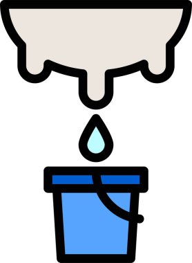 c 'den süt damlıyor, vektör illüstrasyonu 