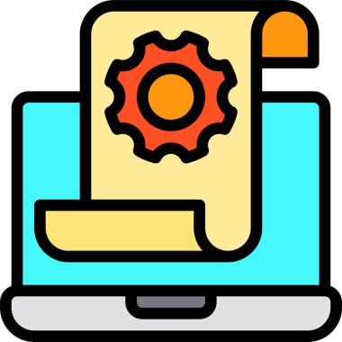 iş raporu minimalist vektör simgesi