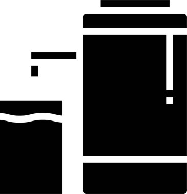 Stil minimalist içecek vektör simgesi