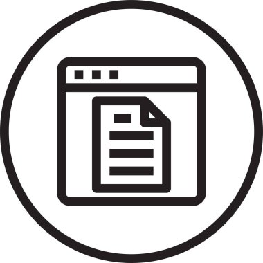 Web tarayıcı, basit vektör simgesi tasarımı