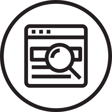 Web tarayıcı, basit vektör simgesi tasarımı