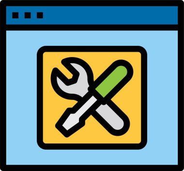 Çevrimiçi tamir web sitesinin vektör çizimi