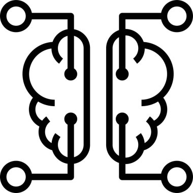 Basit modern fikir simgesi, vektör illüstrasyonu