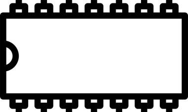 Dijital işlemci simgesi. Çip simgesi. Teknoloji simgesi