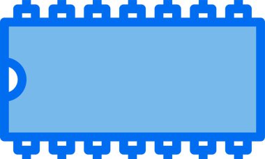 Dijital işlemci simgesi. Çip simgesi. Teknoloji simgesi