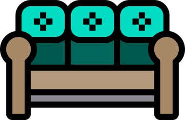 Kanepenin minimalist vektör simgesi