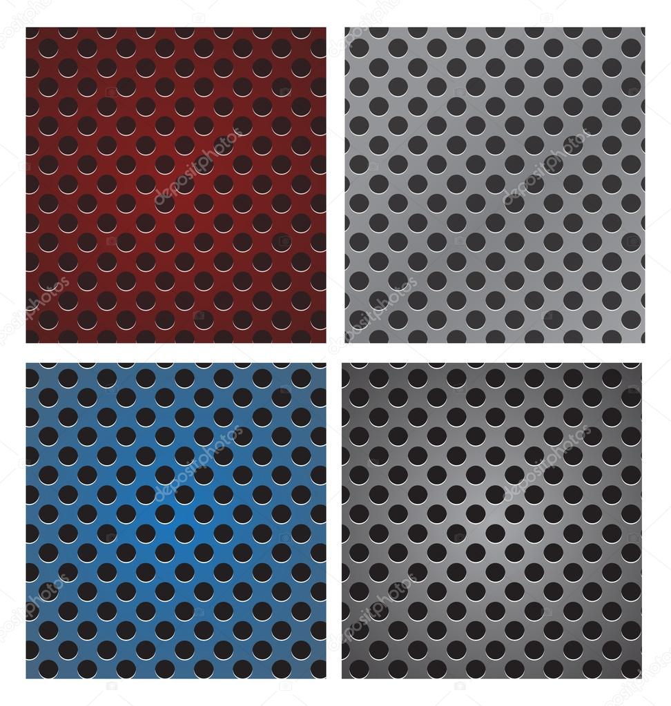 set of seamless circle perforated carbon speaker grill texture v