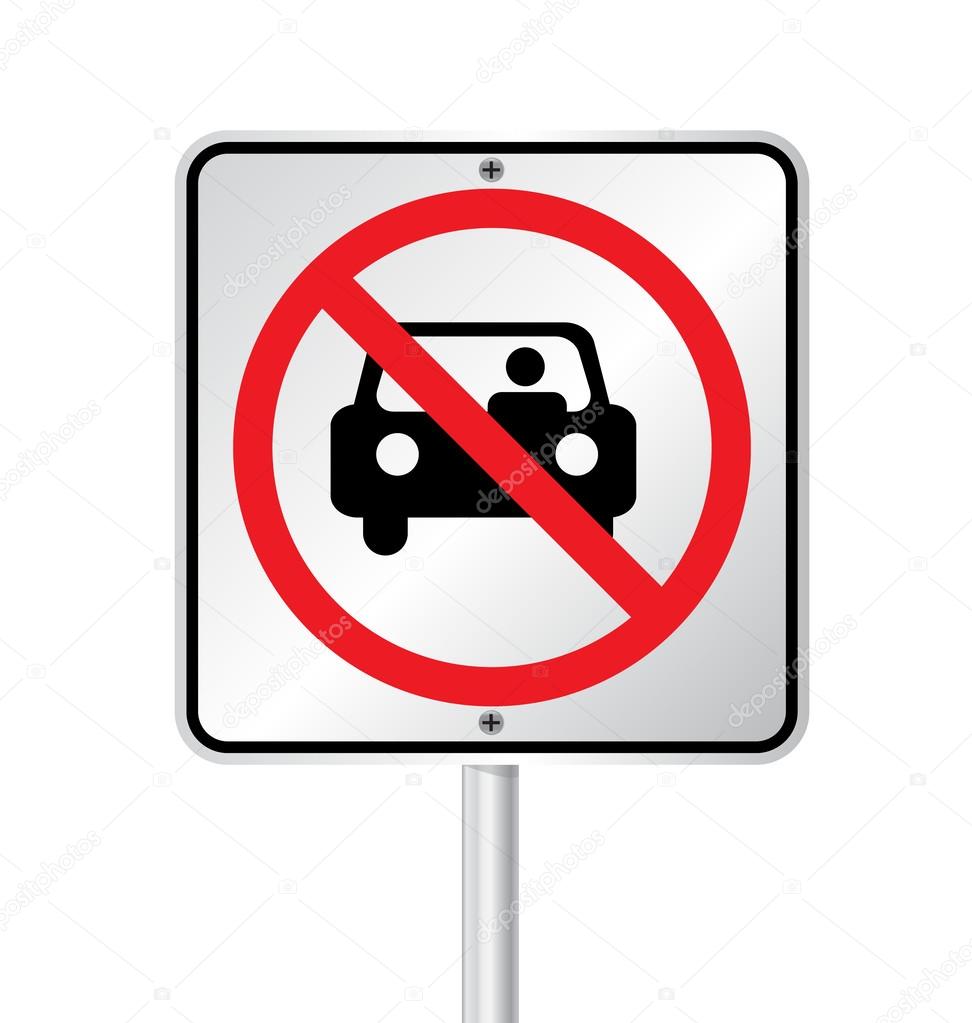  no parking sign vector illustration 
