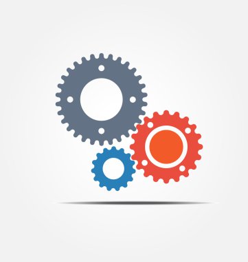 simge düz renk vektör çizim dişli