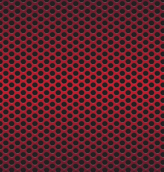 Kırmızı teknoloji arka plan siyah daire ile karbon sp delikli — Stok Vektör