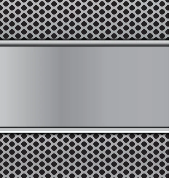 Texture métallique sur haut-parleur carbone noir perforé cicrle grill t — Image vectorielle