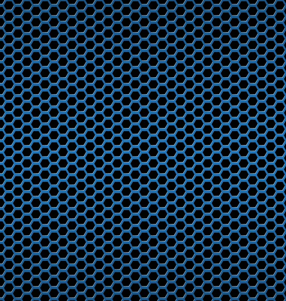 Mavi alüminyum teknolojik altyapı ile siyah altıgen ekleyip