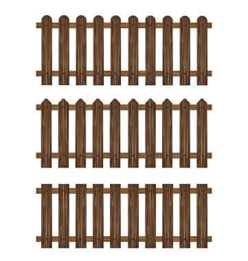 ahşap çit vektör çizim