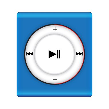 yarım kırmızı daire ile müzik çalar simgesini vurgulayın .illustration