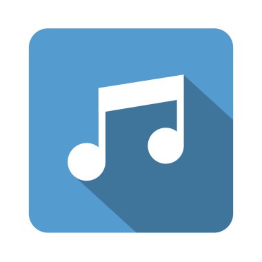 Müzik Not işareti simgesi. Müzik simgesi vektör çizim