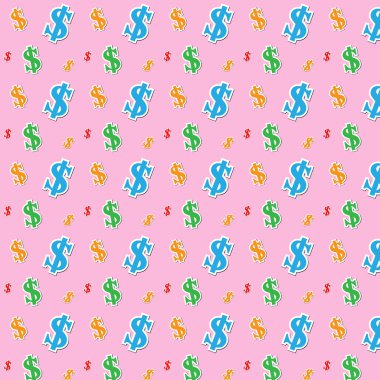 Para Doları simgesinin seamless modeli 