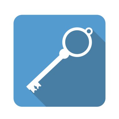 uzun gölge vektör çizim ile anahtar simgesi