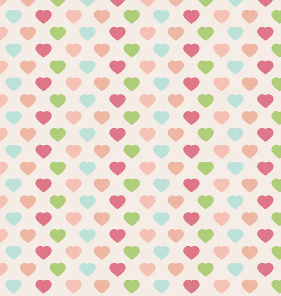 Colorful hearts seamless pattern vector illustration — Stock Vector