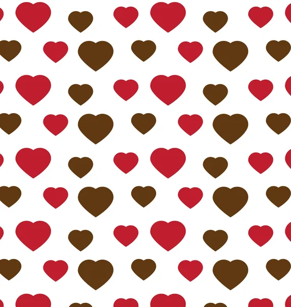 Heart valentine seamless pattern  white background — Stock Vector