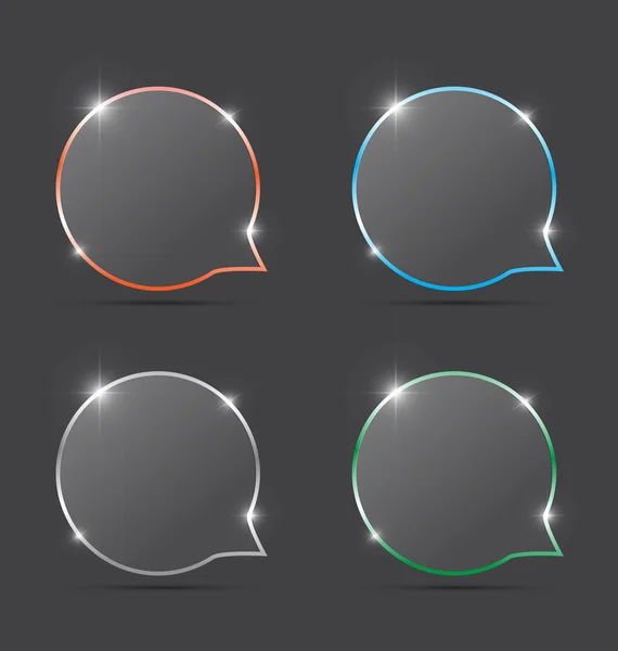 Color de las burbujas de voz con chispa para el diseño. vector illustra — Vector de stock