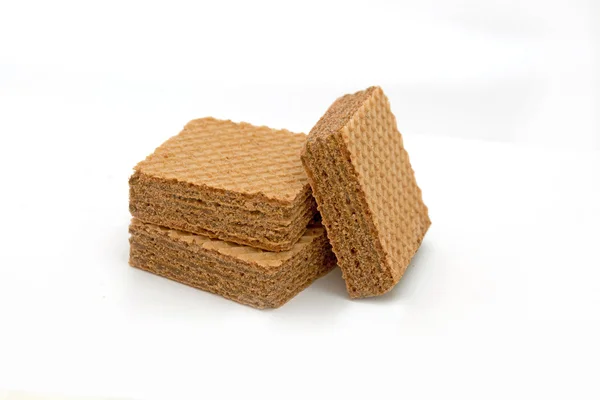 Chocolate wafer on white background — Stock Photo, Image