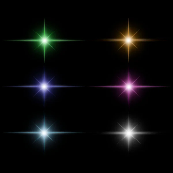 Jeu de vecteur de faisceau de lumière Star burst — Image vectorielle