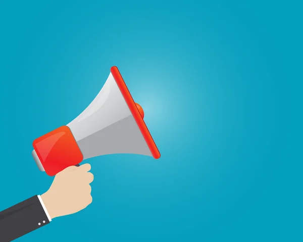 business man holding megaphone Flat design vector business illus