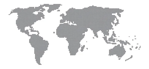 Mapa tečkovaného světa — Stockový vektor