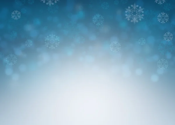 Natale sfondo blu con neve — Foto Stock