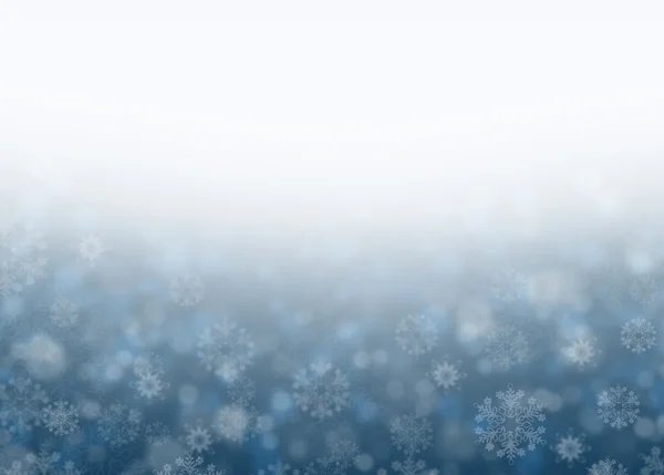 Natale sfondo blu con neve — Foto Stock