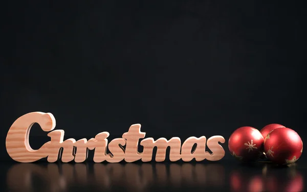 クリスマスの装飾。黒い背景に. — ストック写真