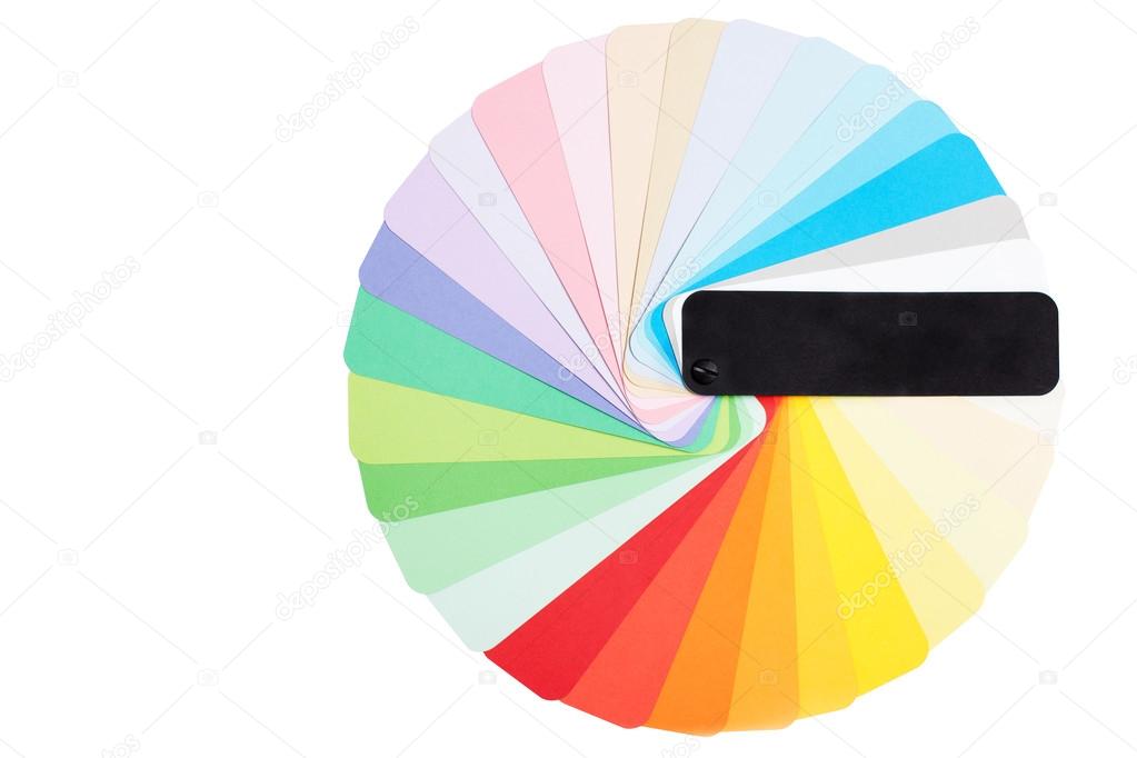 Round color palette isolated