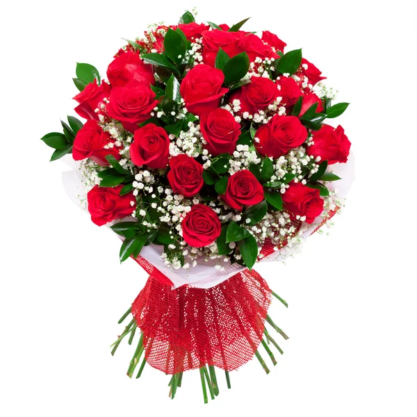 Bouquet of red roses isolated — Stock Photo, Image