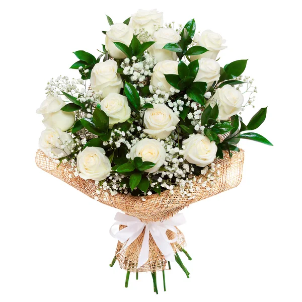 White roses bouquet isolated — Stock Photo, Image