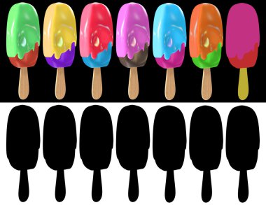 3D Derma dondurma küme bir koleksiyon oluşturma.