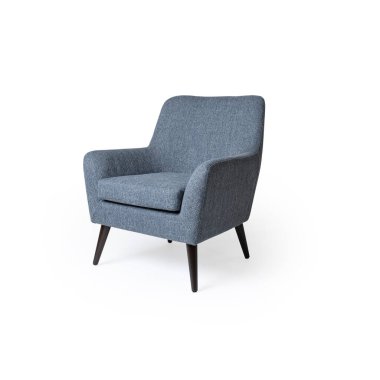 Kollu sandalye beyaza izole edilmiş.