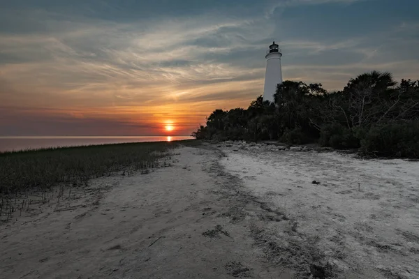 Dünya Günü 2021 Deniz Feneri Marks Vahşi Yaşam Sığınağı — Stok fotoğraf
