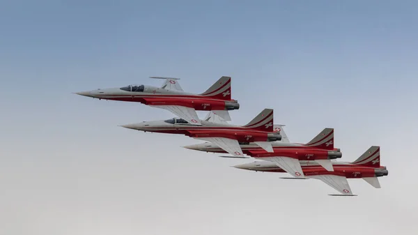 Fairford Reino Unido Julio 2017 Equipo Dipslay Patrouille Suisse Formación —  Fotos de Stock