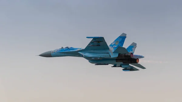 Fairford 15Th July 2017 Sukhoi Flanker Fighter Aircraft Flight — Stock Photo, Image