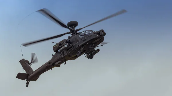 Fairford Lipca 2017 Atakujący Helikopter Agusta Westland Apache Locie — Zdjęcie stockowe