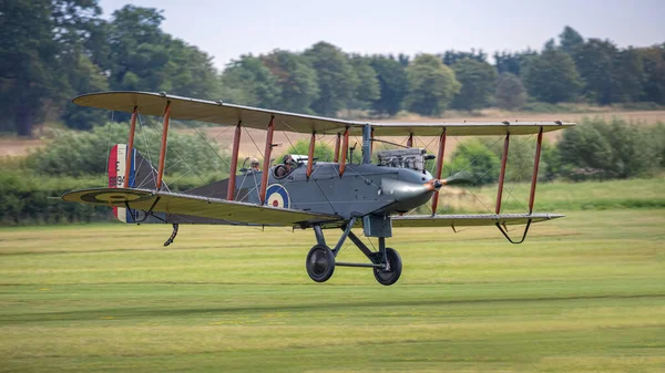 Old Warden Reino Unido Agosto 2019 Vintage Aircraft Havilland Landing — Fotografia de Stock
