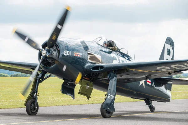 Винтажные самолеты Grumman Bearcat — стоковое фото