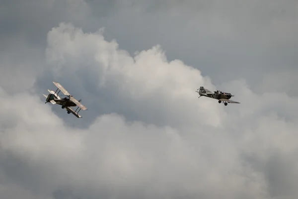 Primeira guerra mundial dogfight — Fotografia de Stock