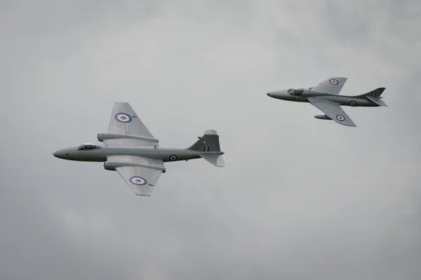 Canberra and Hunter aircraft — Stock Photo, Image
