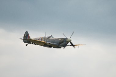Veteran RAF Spitfire fighter clipart
