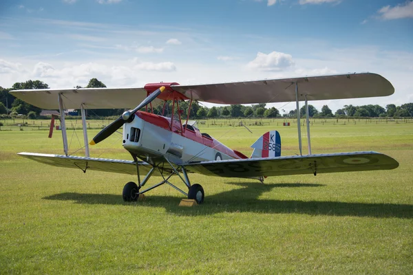 Biplano Vintage DH82a Tiger Moth — Fotografia de Stock