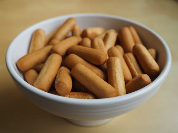 Bread Sticks in bowl — Stock Photo, Image